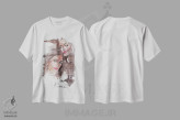 تیشرت سفید طرح دار محو شدن، تزئینی اثر دوناتلا مارائونی | immage.ir