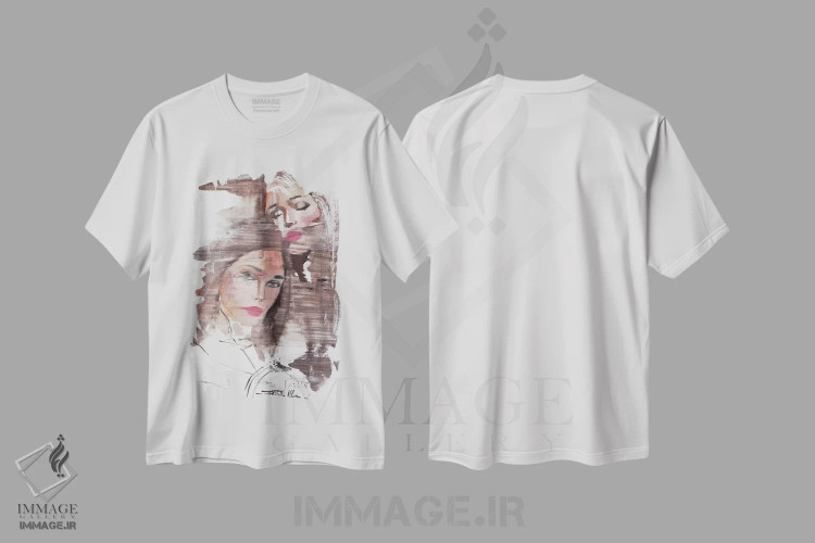 تیشرت سفید طرح دار محو شدن، تزئینی اثر دوناتلا مارائونی | immage.ir