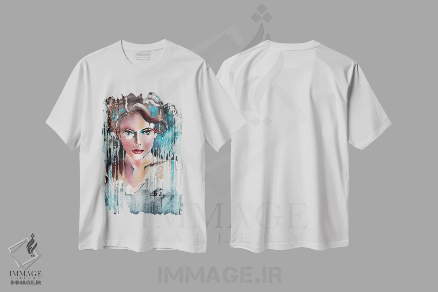 تیشرت سفید طرح دار چه می بینی، هنر فاخر معاصر اثر دوناتلا مارائونی | immage.ir