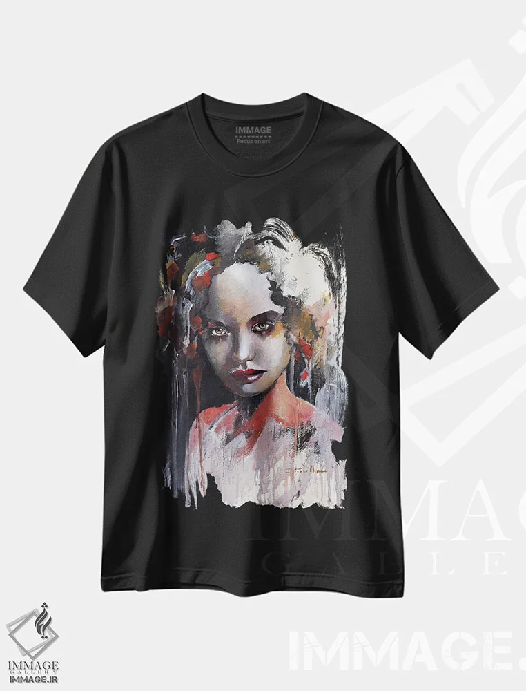 تیشرت مشکی طرح دار برام مهم نیست، هنر فاخر معاصر اثر دوناتلا مارائونی | immage.ir