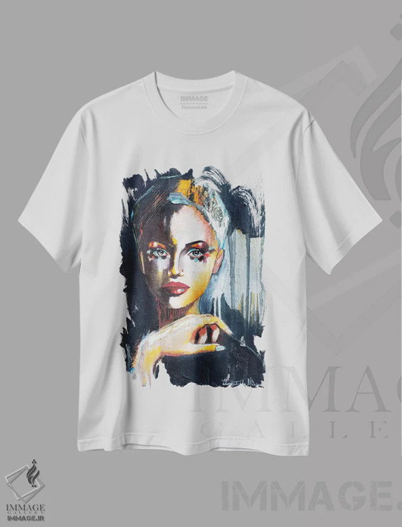 تیشرت سفید طرح دار مرا بیرون ببر، هنر فاخر معاصر اثر دوناتلا مارائونی | فروشگاه ایماژ