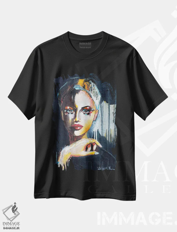 تیشرت مشکی طرح دار مرا بیرون ببر، هنر فاخر معاصر اثر دوناتلا مارائونی | immage.ir