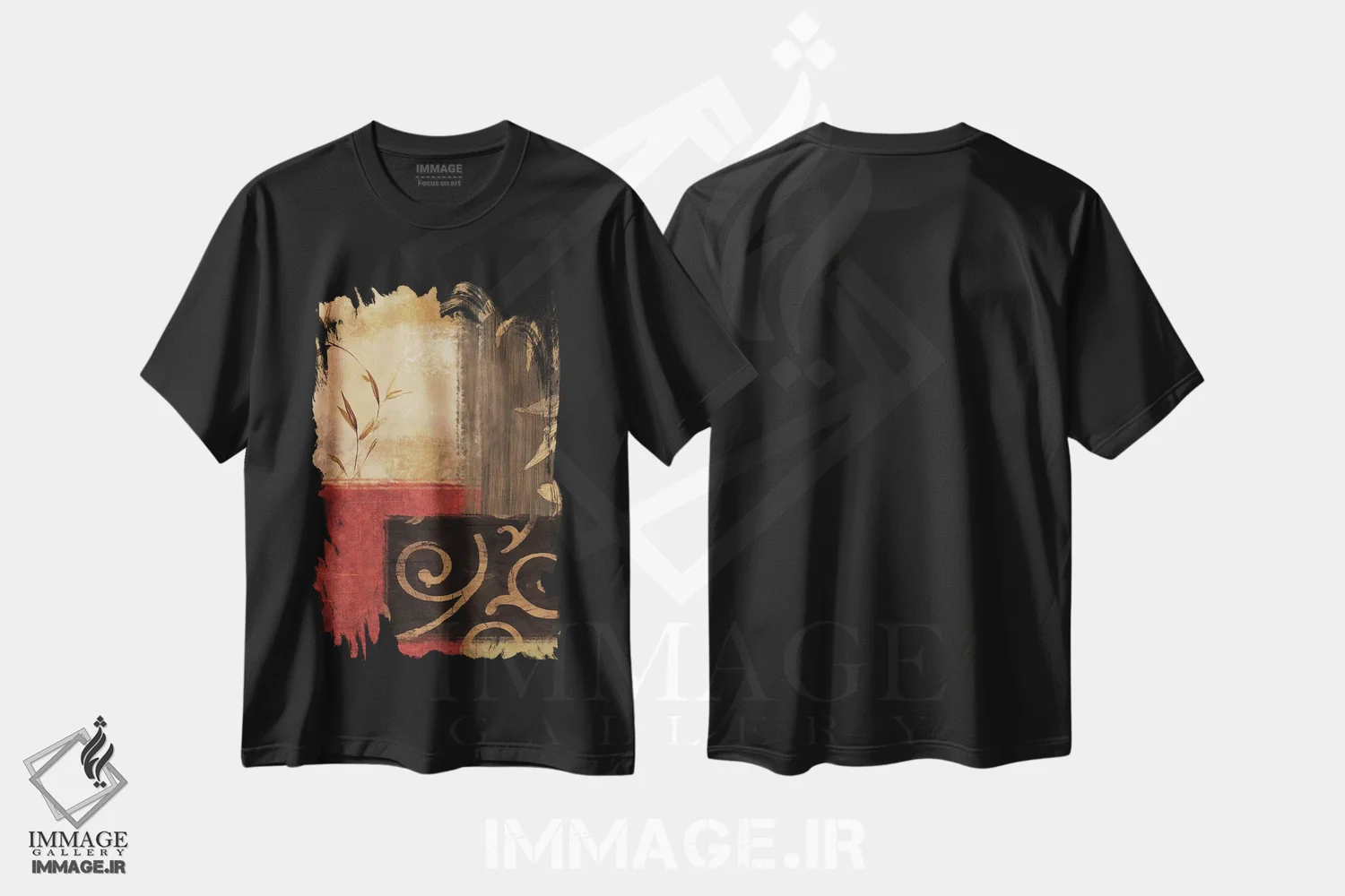 تیشرت مشکی طرح دار وفاداری II، آبستره اثر کریس دونوان | فروشگاه ایماژ