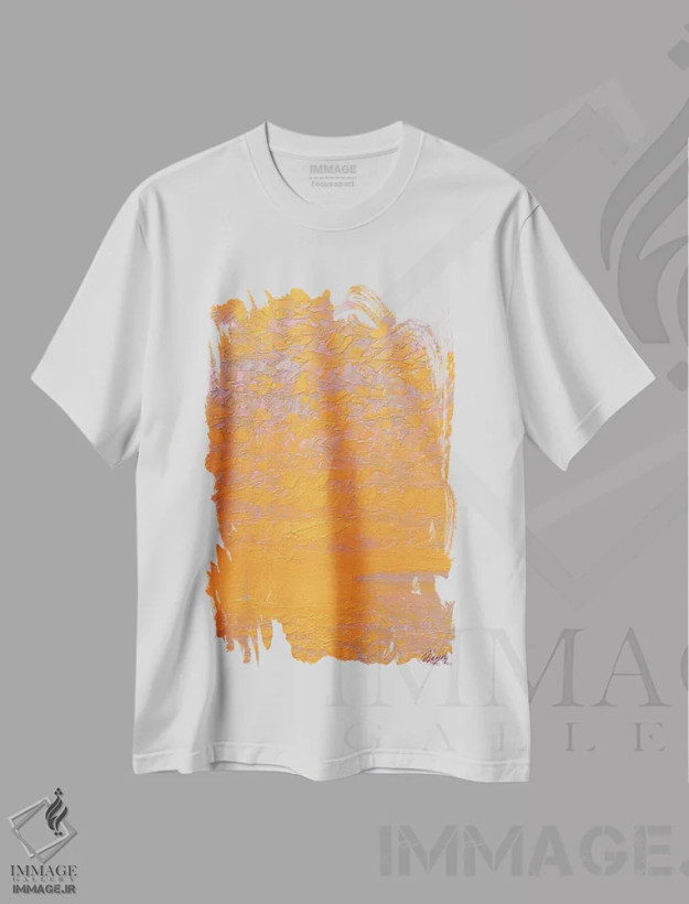 تیشرت سفید طرح دار دریا XLVIII، هنر فاخر معاصر اثر دمیتری اولین | فروشگاه ایماژ