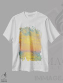 تیشرت سفید طرح دار دریای رنگین کمانی II، هنر فاخر معاصر اثر دمیتری اولین | immage.ir