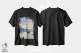 تیشرت مشکی طرح دار غروب XVII، هنر فاخر معاصر اثر دمیتری اولین | فروشگاه ایماژ