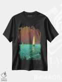 تیشرت مشکی طرح دار رودخانه زمردین، هنر فاخر معاصر اثر دمیتری اولین | فروشگاه ایماژ