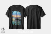 تیشرت مشکی طرح دار غروب XV، هنر فاخر معاصر اثر دمیتری اولین | فروشگاه ایماژ