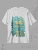 تیشرت سفید طرح دار دریا LXX، هنر فاخر معاصر اثر دمیتری اولین | فروشگاه ایماژ