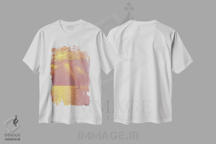 تیشرت سفید طرح دار دریا LXVIII، هنر فاخر معاصر اثر دمیتری اولین | immage.ir
