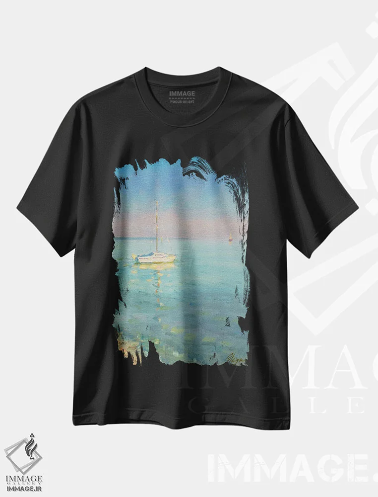 تیشرت مشکی طرح دار عصر ششم، هنر فاخر معاصر اثر دمیتری اولین | immage.ir