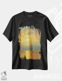تیشرت مشکی طرح دار دریا بیستم، دکور ساحلی اثر دمیتری اولین | immage.ir