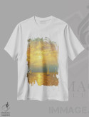 تیشرت سفید طرح دار دریا بیستم، دکور ساحلی اثر دمیتری اولین | فروشگاه ایماژ