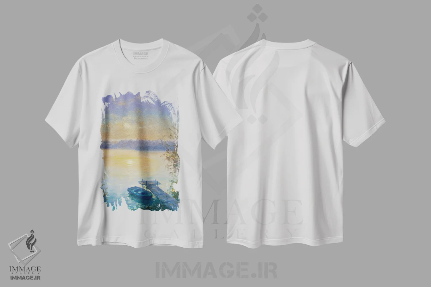 تیشرت سفید طرح دار عصر هفتم، هنر فاخر معاصر اثر دمیتری اولین | فروشگاه ایماژ