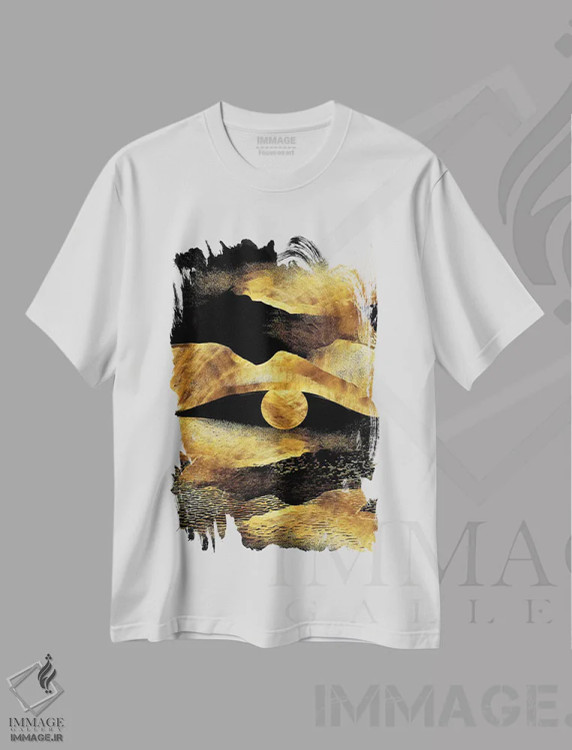 تیشرت سفید طرح دار سراب فاتا مورگانا، آبستره اثر دافنه هوراِو | immage.ir