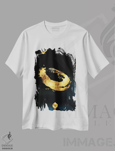 تیشرت سفید طرح دار هایکوی شماره ۶، آبستره اثر دافنه هوراِو | فروشگاه ایماژ