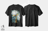 تیشرت مشکی طرح دار پرواز انفرادی، آبستره اثر دافنه هوراِو | فروشگاه ایماژ