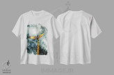 تیشرت سفید طرح دار پرواز انفرادی، آبستره اثر دافنه هوراِو | immage.ir