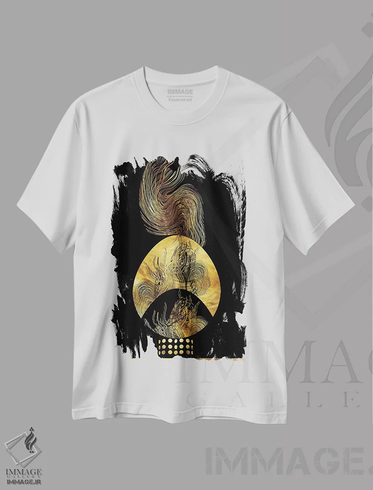 تیشرت سفید طرح دار اژدهای نوپا اول، دکور آسیایی اثر دافنه هوراِو | فروشگاه ایماژ
