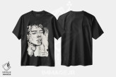 تیشرت مشکی طرح دار سیگار کشیدن، دکوراسیون جایگزین اثر دوریانا پوپا | فروشگاه ایماژ