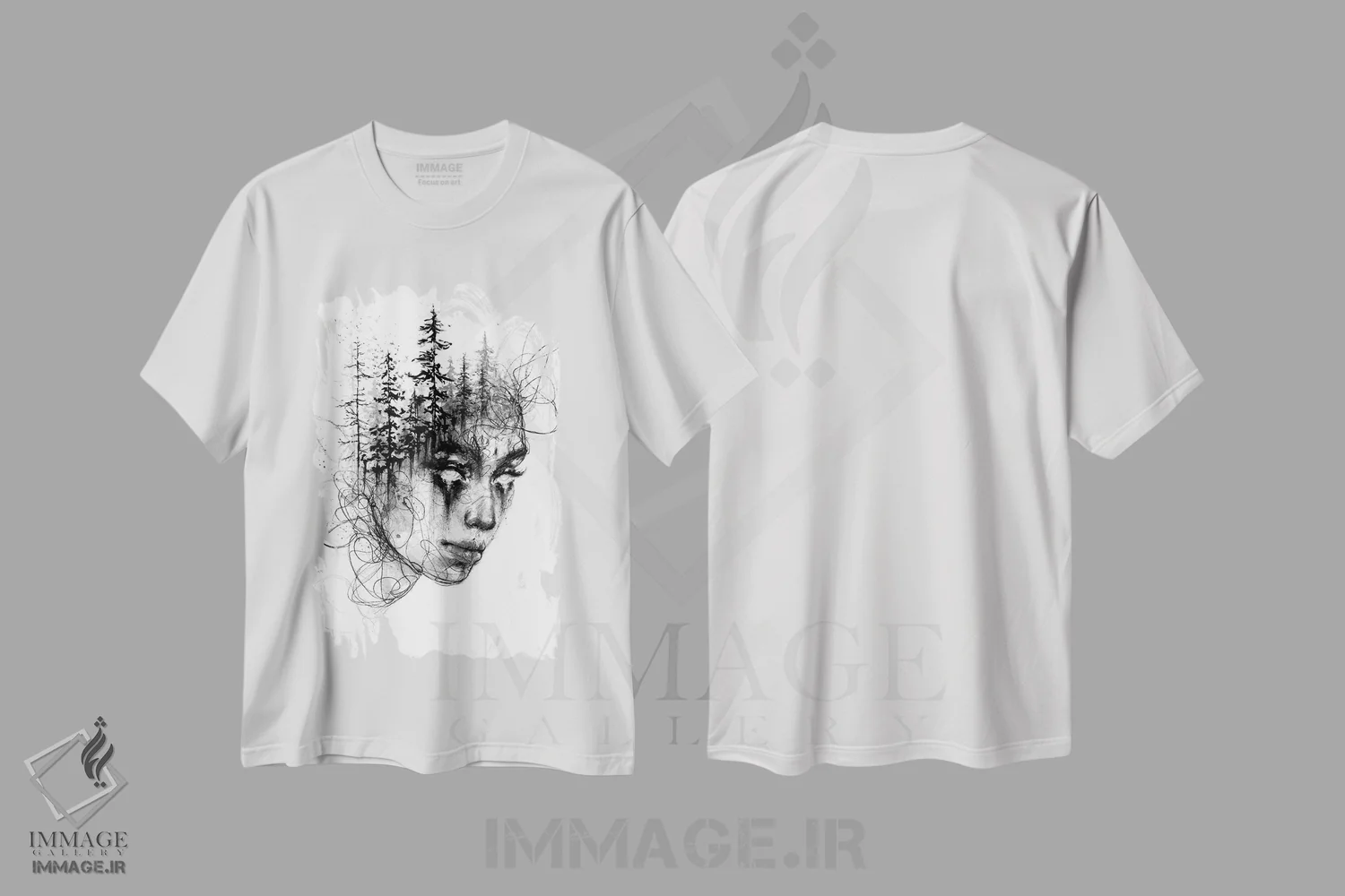 تیشرت سفید طرح دار وحشی، دکوراسیون جایگزین اثر دوریانا پوپا | فروشگاه ایماژ