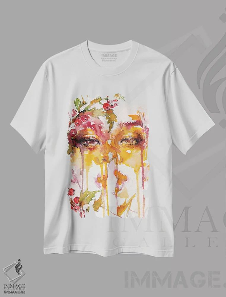 تیشرت سفید طرح دار کریسمس، دکوراسیون جایگزین اثر دوریانا پوپا | فروشگاه ایماژ