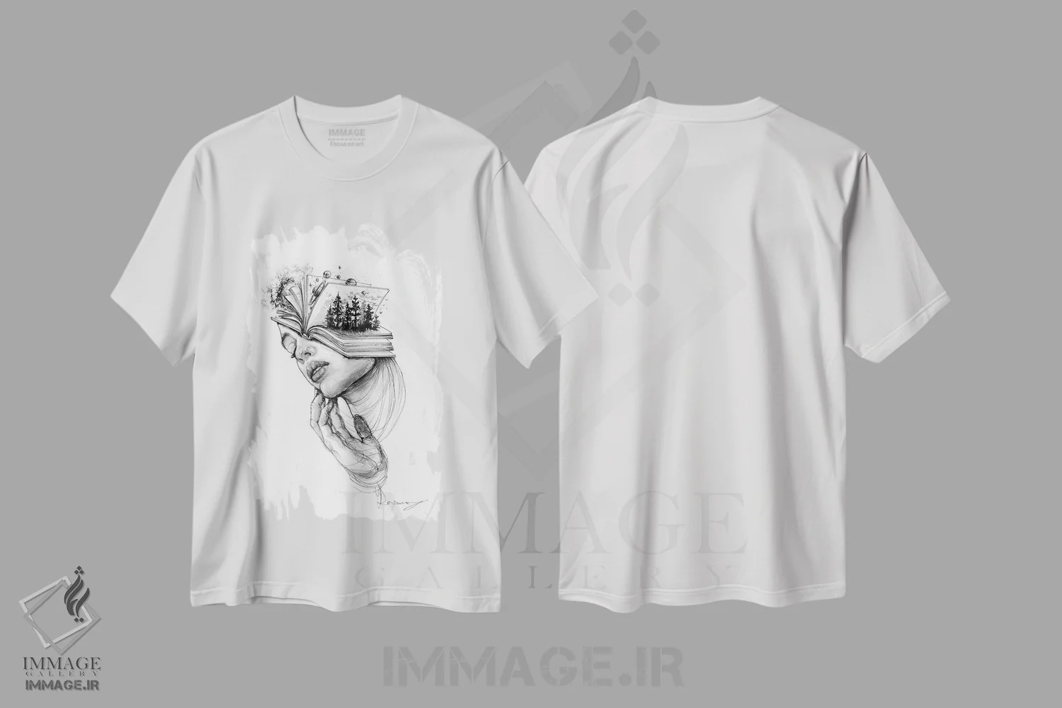 تیشرت سفید طرح دار سفر، دکوراسیون جایگزین اثر دوریانا پوپا | immage.ir
