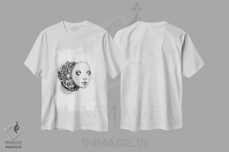 تیشرت سفید طرح دار یگانه، دکوراسیون جایگزین اثر دوریانا پوپا | immage.ir