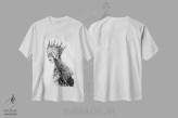 تیشرت سفید طرح دار پرنده، دکوراسیون جایگزین اثر دوریانا پوپا | immage.ir