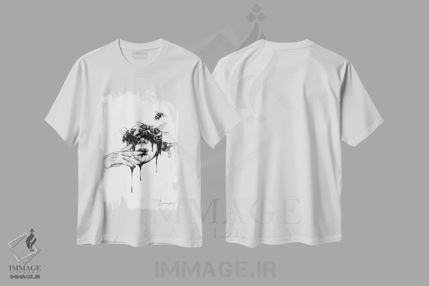 تیشرت سفید طرح دار وسوسه انگیز، دکوراسیون جایگزین اثر دوریانا پوپا | immage.ir