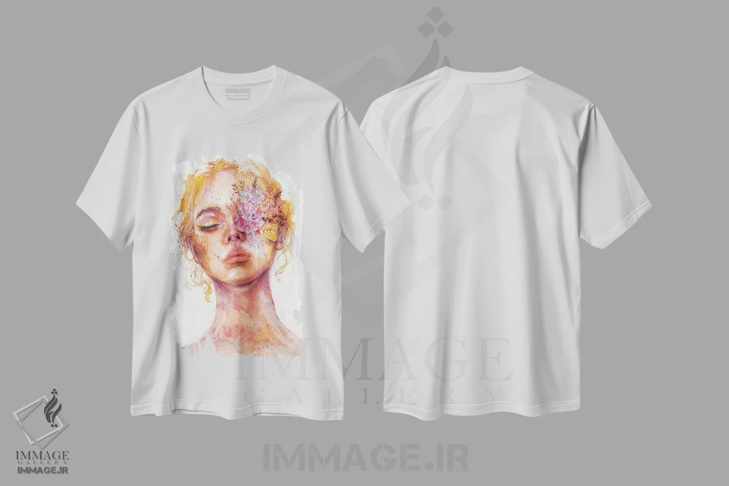 تیشرت سفید طرح دار پاییز، دکوراسیون جایگزین اثر دوریانا پوپا | فروشگاه ایماژ