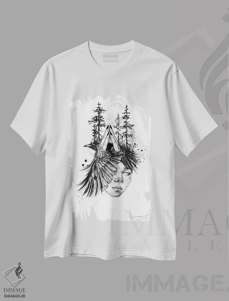 تیشرت سفید طرح دار کمپینگ، دکوراسیون جایگزین اثر دوریانا پوپا | immage.ir