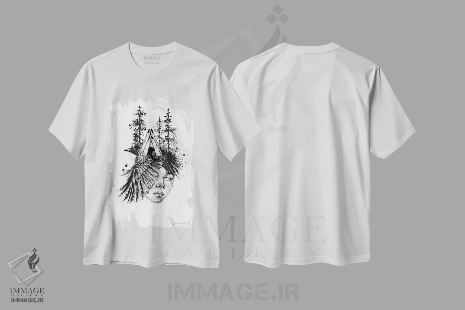 تیشرت سفید طرح دار کمپینگ، دکوراسیون جایگزین اثر دوریانا پوپا | immage.ir
