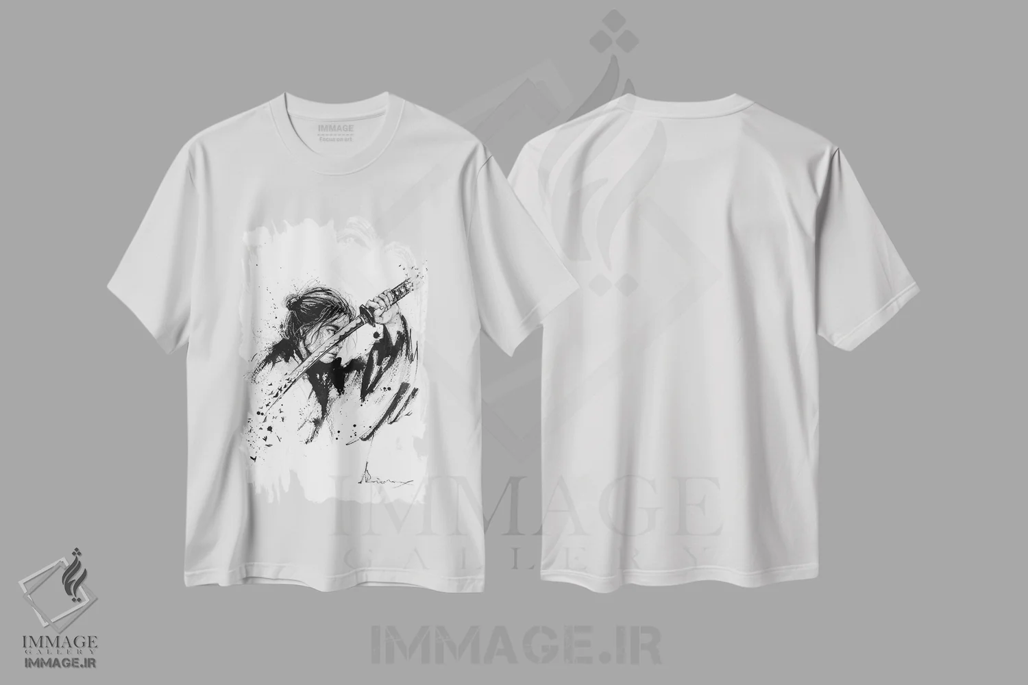 تیشرت سفید طرح دار چرخ دنده، دکوراسیون جایگزین اثر دوریانا پوپا | immage.ir