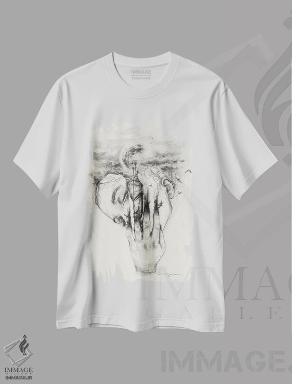 تیشرت سفید طرح دار مهتاب، دکوراسیون جایگزین اثر دوریانا پوپا | immage.ir