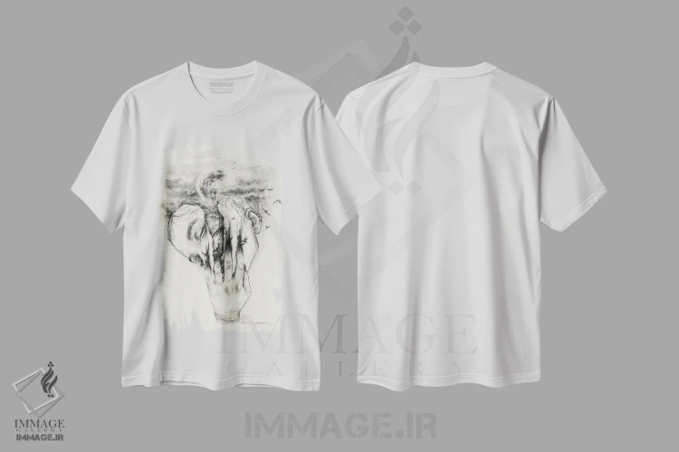 تیشرت سفید طرح دار مهتاب، دکوراسیون جایگزین اثر دوریانا پوپا | immage.ir