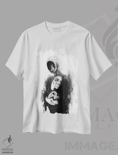 تیشرت سفید طرح دار روح گمشده، دکوراسیون جایگزین اثر دوریانا پوپا | فروشگاه ایماژ