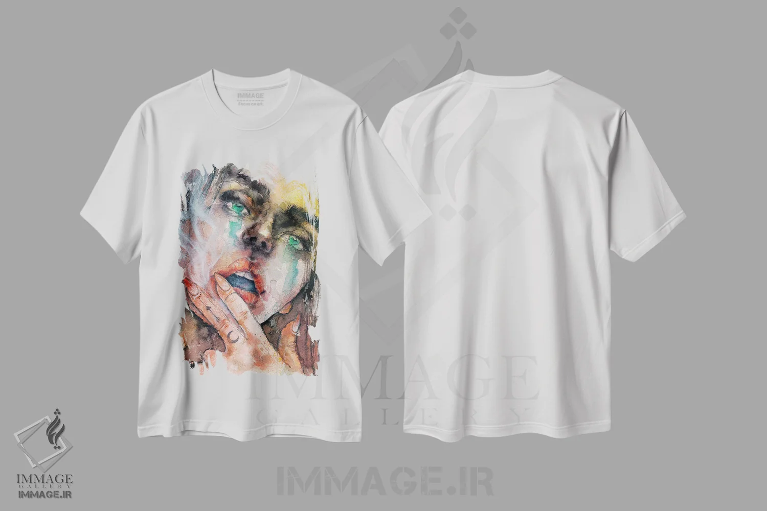 تیشرت سفید طرح دار انفجار، دکوراسیون جایگزین اثر دوریانا پوپا | immage.ir