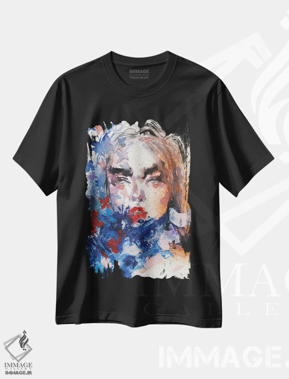 تیشرت مشکی طرح دار پروانه ها، دکوراسیون جایگزین اثر دوریانا پوپا | فروشگاه ایماژ