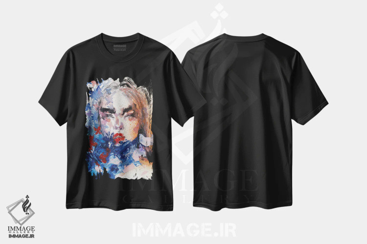 تیشرت مشکی طرح دار پروانه ها، دکوراسیون جایگزین اثر دوریانا پوپا | فروشگاه ایماژ