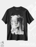 تیشرت مشکی طرح دار جاری، دکوراسیون جایگزین اثر دوریانا پوپا | فروشگاه ایماژ