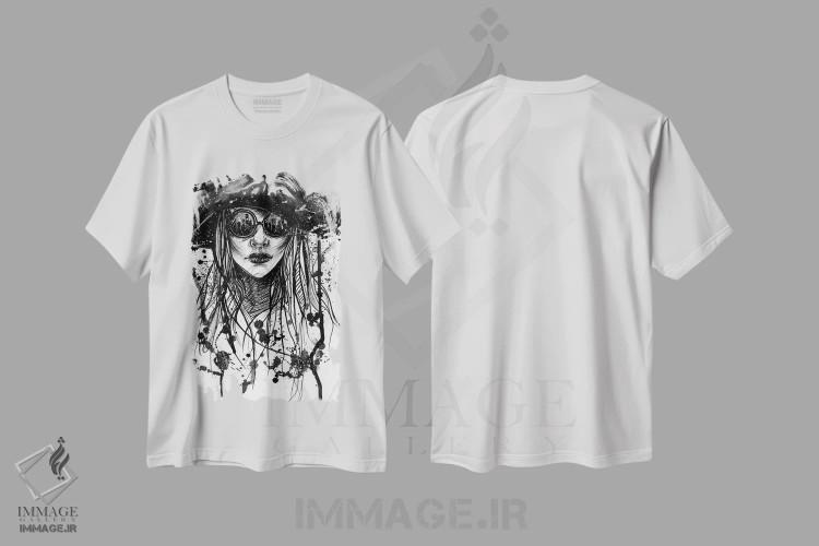 تیشرت سفید طرح دار شهر ارواح، دکوراسیون جایگزین اثر دوریانا پوپا | فروشگاه ایماژ