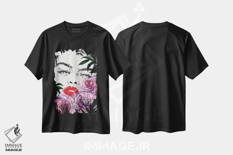 تیشرت مشکی طرح دار تعطیلات، دکوراسیون جایگزین اثر دوریانا پوپا | فروشگاه ایماژ
