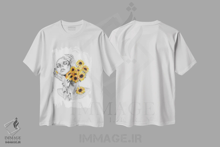 تیشرت سفید طرح دار خانه، دکوراسیون جایگزین اثر دوریانا پوپا | فروشگاه ایماژ