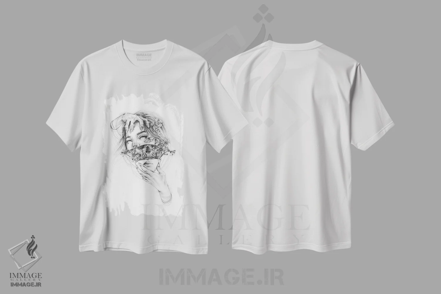 تیشرت سفید طرح دار طرف درونی، دکوراسیون جایگزین اثر دوریانا پوپا | immage.ir