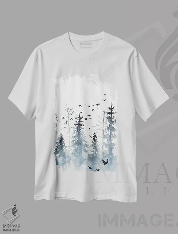 تیشرت سفید طرح دار اواخر نوامبر، دکوراسیون جایگزین اثر دوریانا پوپا | immage.ir