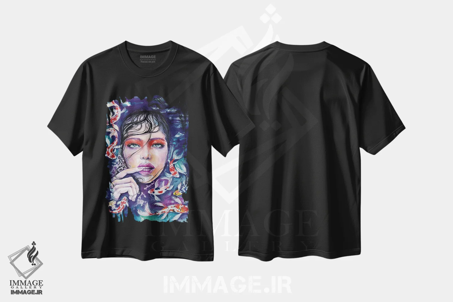 تیشرت مشکی طرح دار دختر کوی، دکوراسیون جایگزین اثر دوریانا پوپا | immage.ir