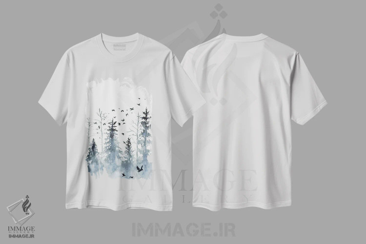 تیشرت سفید طرح دار اواخر نوامبر، دکوراسیون جایگزین اثر دوریانا پوپا | immage.ir