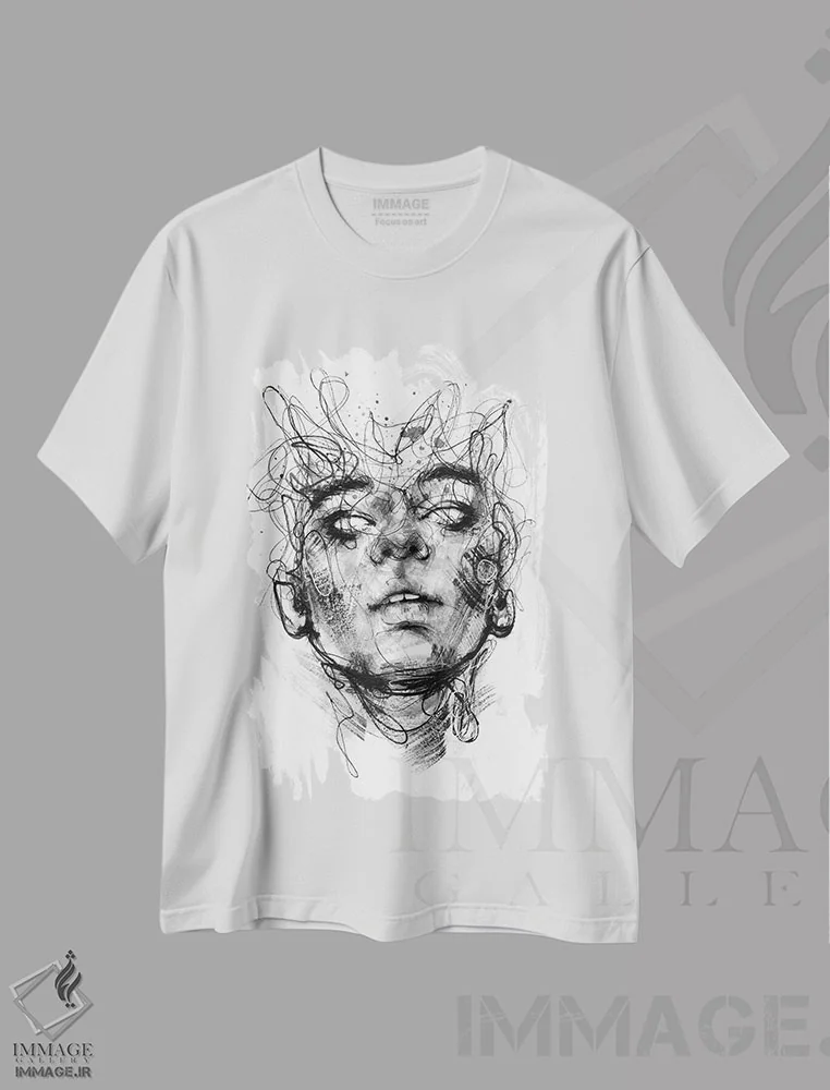 تیشرت سفید طرح دار بی فکر، دکوراسیون جایگزین اثر دوریانا پوپا | immage.ir
