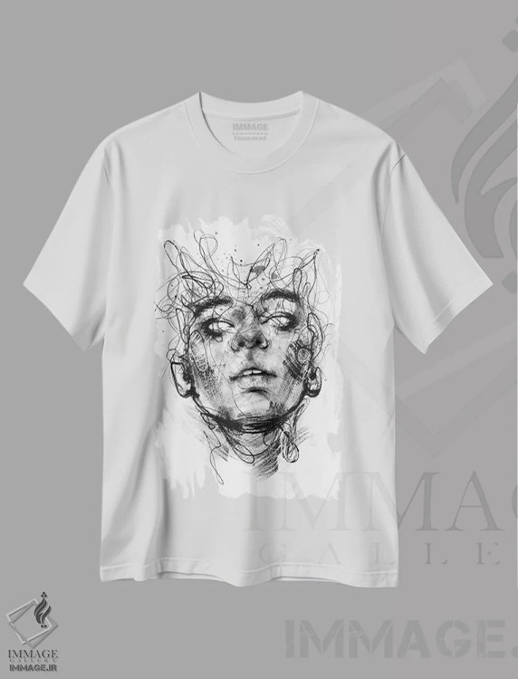 تیشرت سفید طرح دار بی فکر، دکوراسیون جایگزین اثر دوریانا پوپا | immage.ir